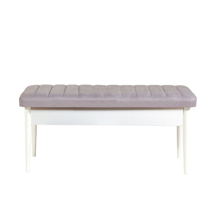 Hanah Home Banca Soho, Blanca con Almacenamiento, Elegante y Moderna para Salón, 110cm Ancho